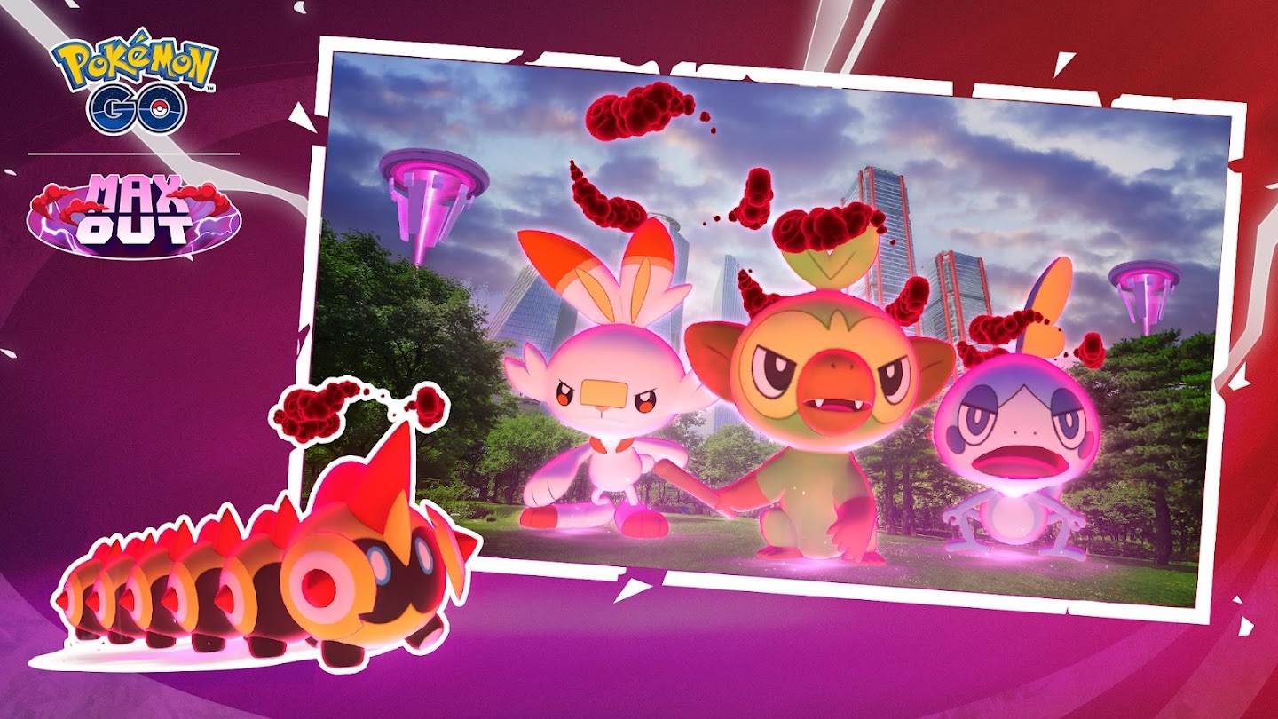 Grookie, Scorbunny, Sobble e Falinks serão destaque das Batalhas Dinamax no Pokémon GO